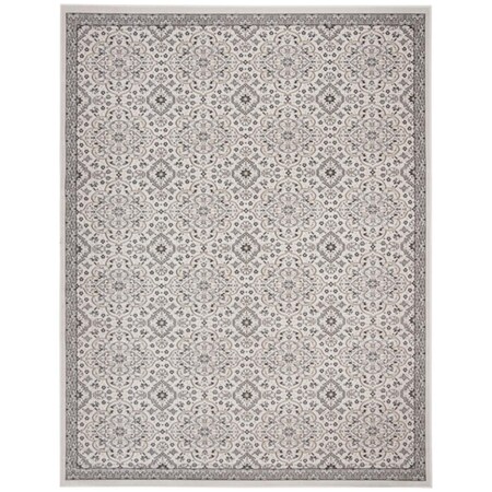 Safavieh 2 ft. 3 in. x 8 ft. Montage Collection Contemporary Rectangle Power Loomed Rug Ivory & Grey MTG283A-28